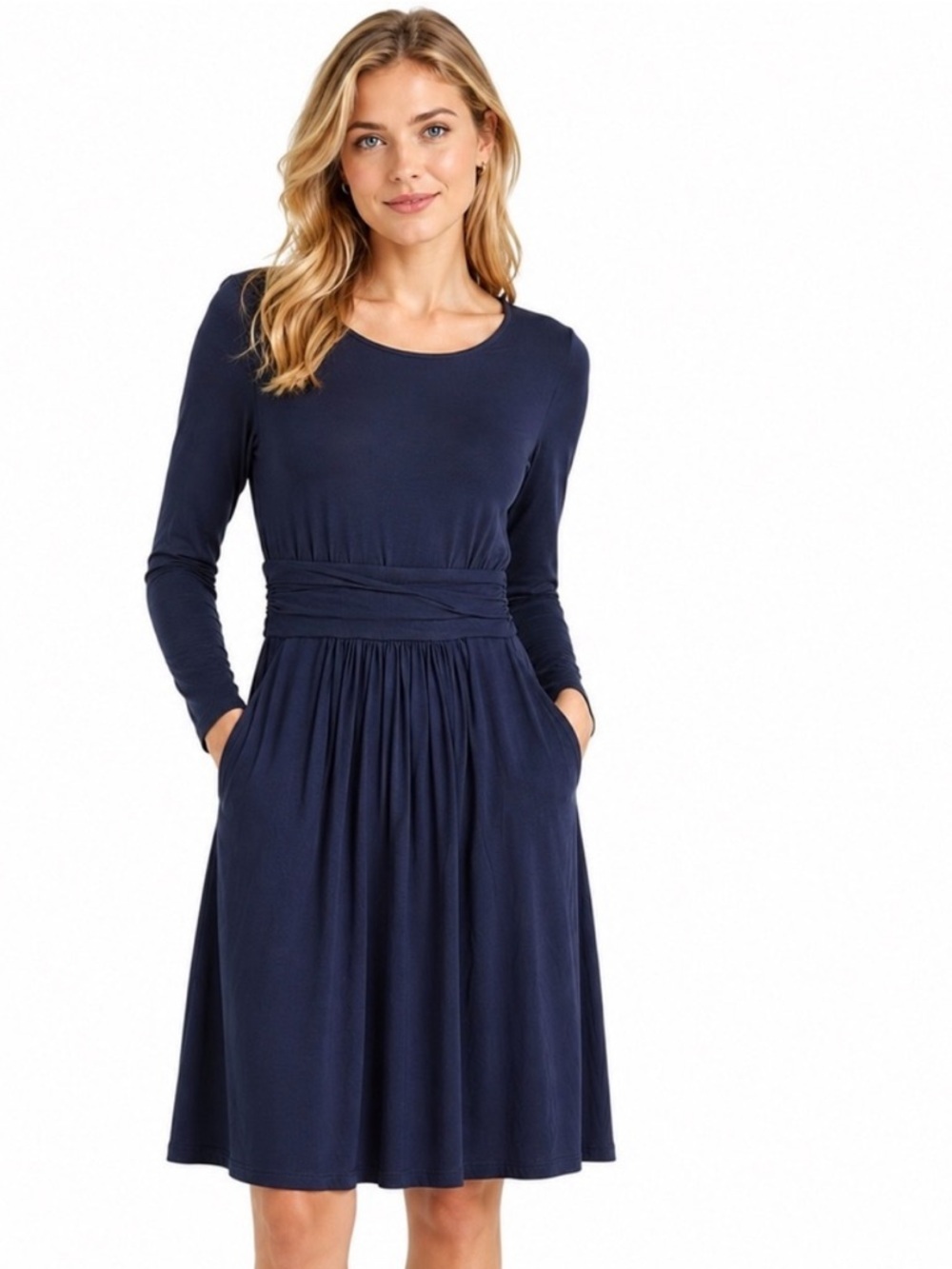 abigail jersey dress Boden | Dresses | Boden Navy Sz 6l 7 Ptp 41 L related:paiva-dress-satin-forest-green